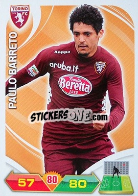 Cromo Paulo Barreto - Calciatori 2012-2013. Adrenalyn XL n. 346 - Panini