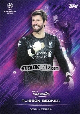 Figurina Alisson Becker - O Jogo Bonito 2021 - Topps