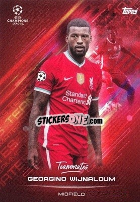 Sticker Georginio Wijnaldum - O Jogo Bonito 2021 n. 16 - Topps