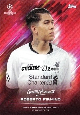 Sticker Roberto Firmino 15.08.2017 - O Jogo Bonito 2021 - Topps