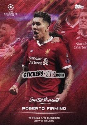 Sticker Roberto Firmino 2017/2018 - O Jogo Bonito 2021 n. 3 - Topps