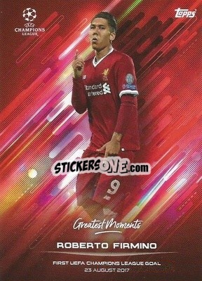 Sticker Roberto Firmino 23.08.2017 - O Jogo Bonito 2021 n. 2AU-b - Topps