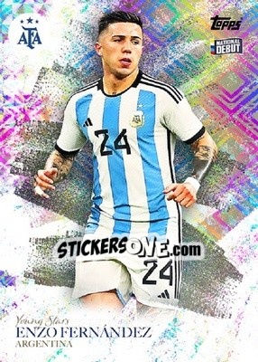 Sticker Enzo Fernandez - World Champions Argentina - Topps