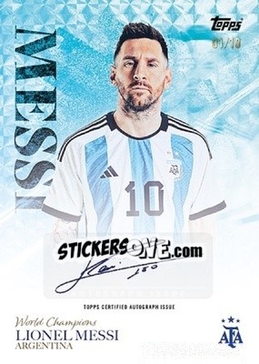 Sticker Lionel Messi - World Champions Argentina n. A3d - Topps