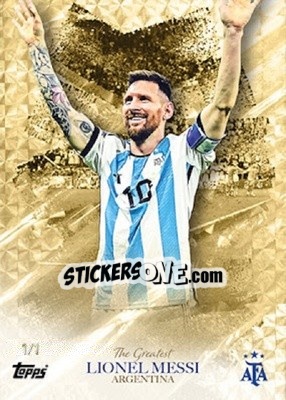 Sticker Lionel Messi - World Champions Argentina n. 34f - Topps