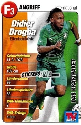 Sticker Didier Drogba - Fußball-WM 2014 - TV DIREKT
