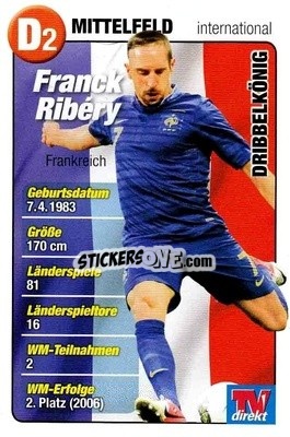 Sticker Franck Ribéry - Fußball-WM 2014 n. D2 - TV DIREKT
