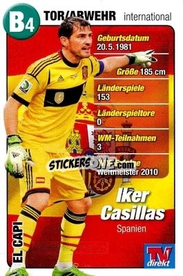 Cromo Iker Casillas - Fußball-WM 2014 - TV DIREKT
