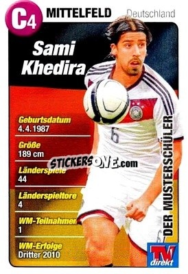 Sticker Sami Khedira - Fußball-WM 2014 n. C4 - TV DIREKT
