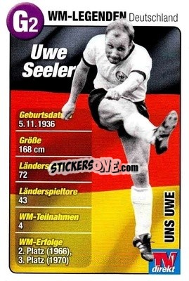 Sticker Uwe Seeler - Fußball-WM 2014 n. G2 - TV DIREKT
