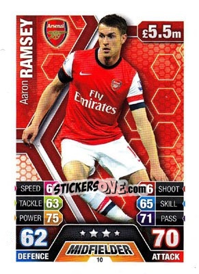 Cromo Aaron Ramsey - English Premier League 2013-2014. Match Attax - Topps