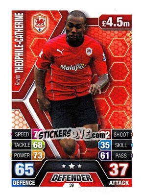Sticker Kevin Theophile-Catherine - English Premier League 2013-2014. Match Attax n. 39 - Topps
