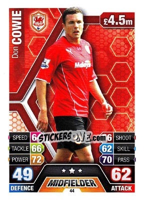 Sticker Don Cowie - English Premier League 2013-2014. Match Attax n. 44 - Topps