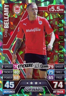 Sticker Craig Bellamy - English Premier League 2013-2014. Match Attax n. 51 - Topps
