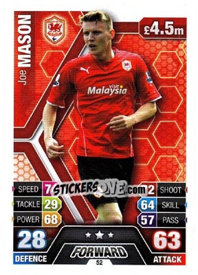 Sticker Joe Mason - English Premier League 2013-2014. Match Attax - Topps