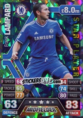 Sticker Frank Lampard - English Premier League 2013-2014. Match Attax n. 63 - Topps