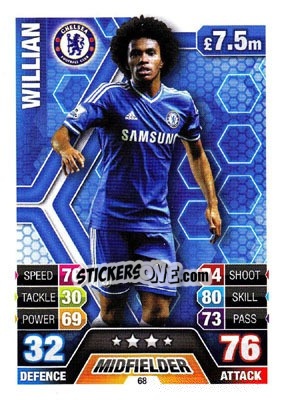 Figurina Willian - English Premier League 2013-2014. Match Attax - Topps