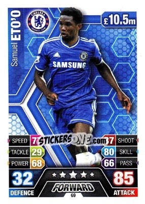 Sticker Samuel Eto'o - English Premier League 2013-2014. Match Attax - Topps