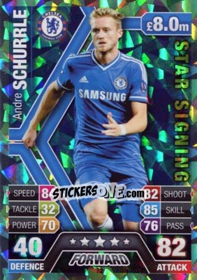 Sticker Andre Schurrle - English Premier League 2013-2014. Match Attax n. 72 - Topps