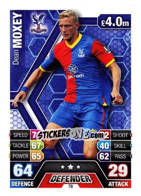 Cromo Dean Moxey - English Premier League 2013-2014. Match Attax n. 78 - Topps