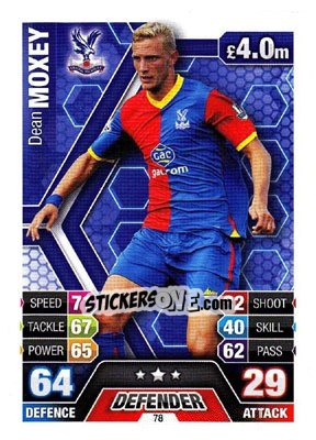 Sticker Dean Moxey - English Premier League 2013-2014. Match Attax - Topps