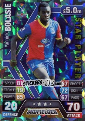 Sticker Yannick Bolasie - English Premier League 2013-2014. Match Attax n. 83 - Topps
