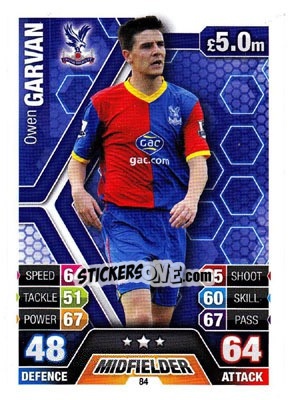 Sticker Owen Gravan - English Premier League 2013-2014. Match Attax n. 84 - Topps