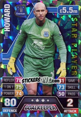 Sticker Tim Howard - English Premier League 2013-2014. Match Attax n. 91 - Topps