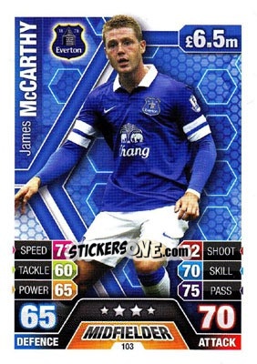 Sticker James McCarthy - English Premier League 2013-2014. Match Attax - Topps