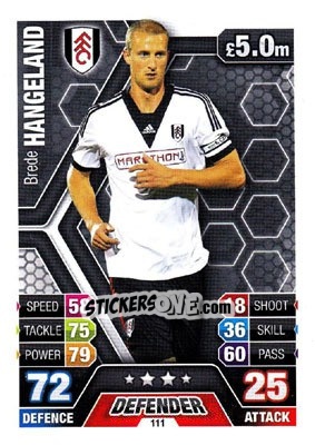 Sticker Brede Hangeland - English Premier League 2013-2014. Match Attax n. 111 - Topps