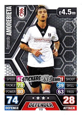 Sticker Fernando Amorebieta - English Premier League 2013-2014. Match Attax - Topps