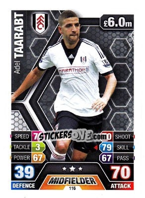 Sticker Adel Taarabt - English Premier League 2013-2014. Match Attax n. 116 - Topps