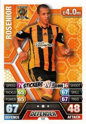 Sticker Liam Rosenior - English Premier League 2013-2014. Match Attax n. 131 - Topps