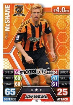 Sticker Paul McShane - English Premier League 2013-2014. Match Attax n. 132 - Topps