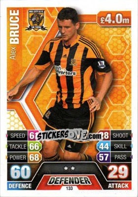 Sticker Alex Bruce - English Premier League 2013-2014. Match Attax n. 133 - Topps