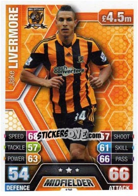 Sticker Jake Livermore - English Premier League 2013-2014. Match Attax n. 136 - Topps