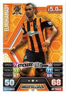 Sticker Ahmed Elmohamady - English Premier League 2013-2014. Match Attax n. 137 - Topps