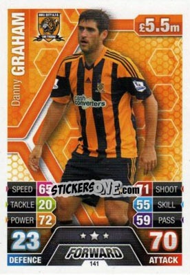 Sticker Danny Graham - English Premier League 2013-2014. Match Attax n. 141 - Topps