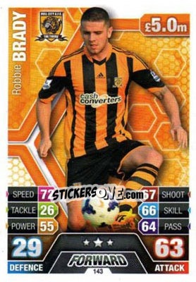 Sticker Robbie Brady - English Premier League 2013-2014. Match Attax n. 143 - Topps
