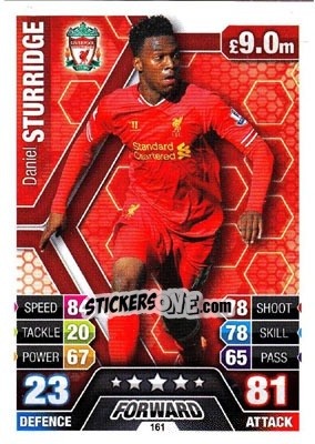 Sticker Daniel Sturridge - English Premier League 2013-2014. Match Attax n. 161 - Topps