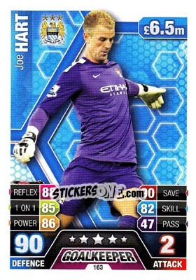 Cromo Joe Hart - English Premier League 2013-2014. Match Attax - Topps