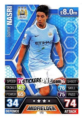 Sticker Samir Nasri - English Premier League 2013-2014. Match Attax - Topps