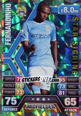 Sticker Fernandinho - English Premier League 2013-2014. Match Attax n. 176 - Topps