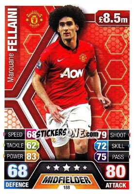 Sticker Marouane Fellaini - English Premier League 2013-2014. Match Attax n. 188 - Topps