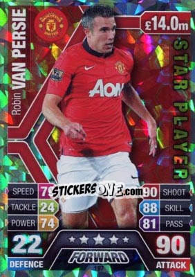 Sticker Robin van Persie - English Premier League 2013-2014. Match Attax n. 197 - Topps