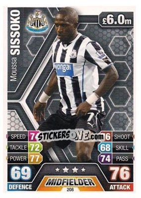 Sticker Moussa Sissoko - English Premier League 2013-2014. Match Attax n. 208 - Topps