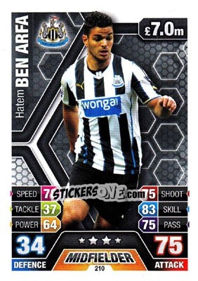 Sticker Hatem Ben Arfa - English Premier League 2013-2014. Match Attax - Topps