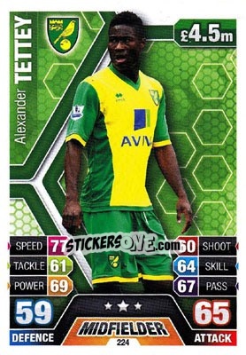 Figurina Alexander Tettey - English Premier League 2013-2014. Match Attax - Topps