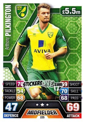 Figurina Anthony Pilkington - English Premier League 2013-2014. Match Attax n. 225 - Topps