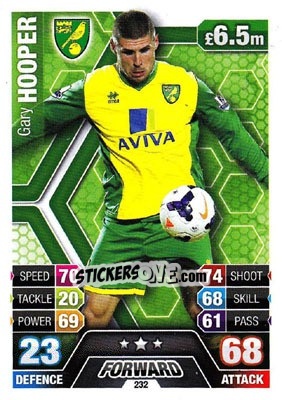 Sticker Gary Hooper - English Premier League 2013-2014. Match Attax n. 232 - Topps